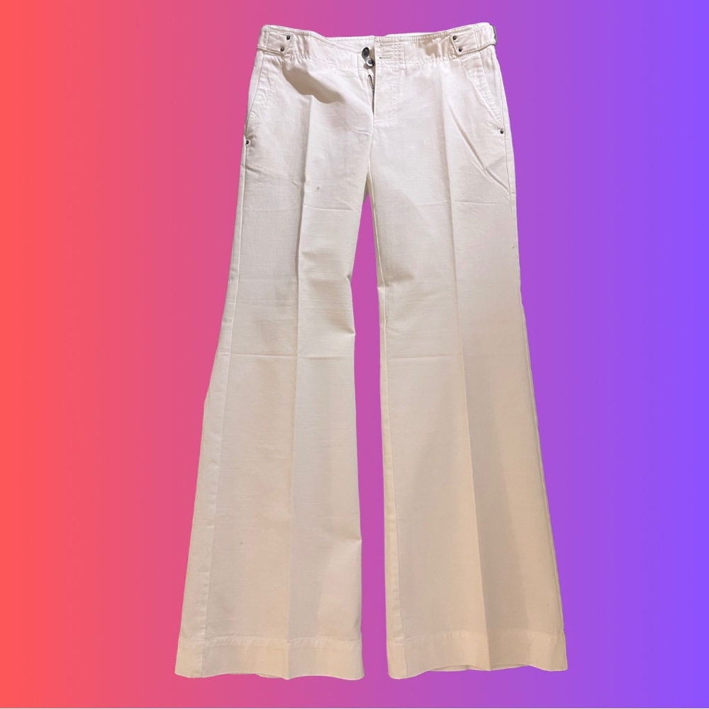 White wide leg jeans